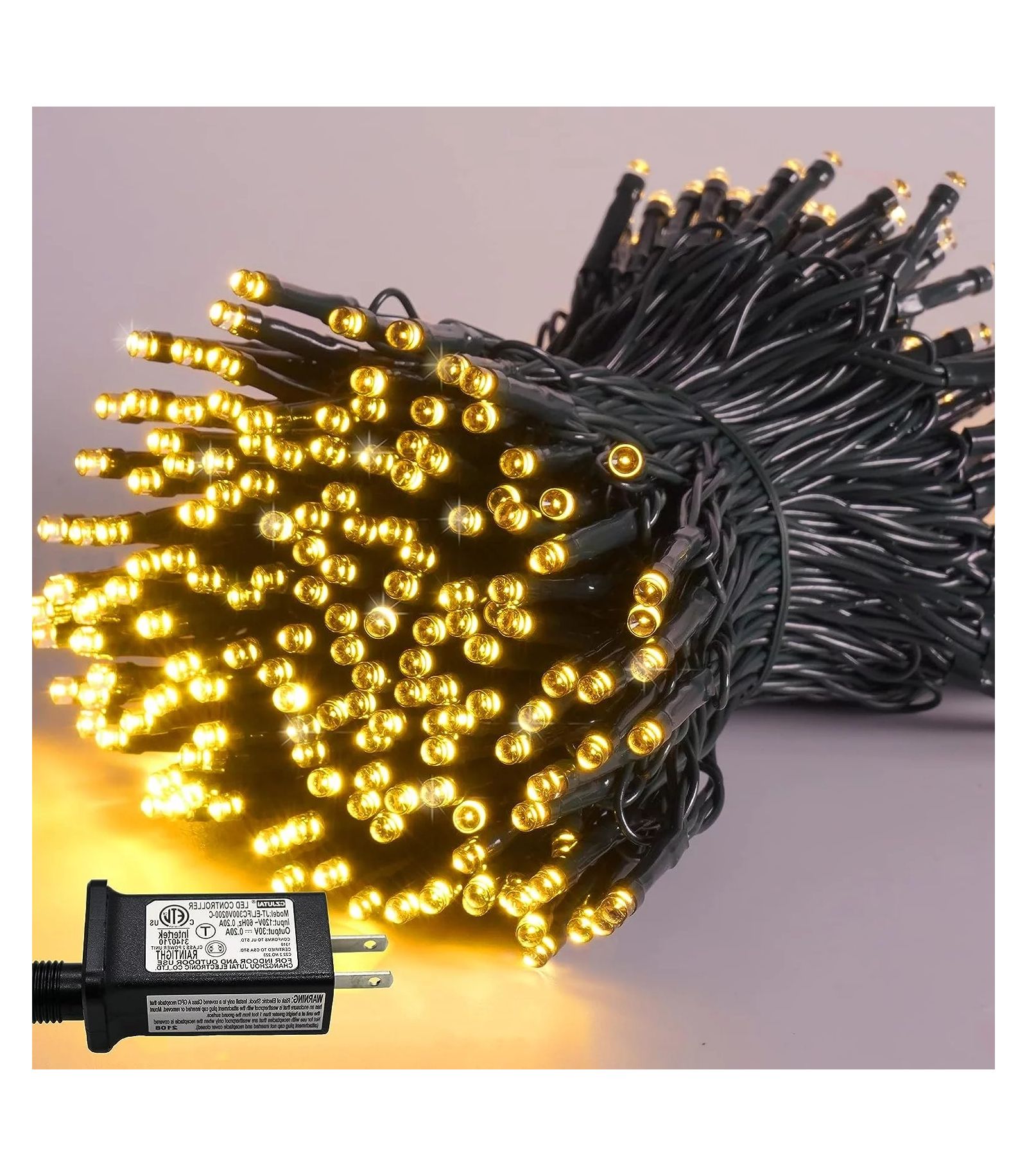Christmas String Lights 82Ft 200 LED Lights 8 Modes Warm White