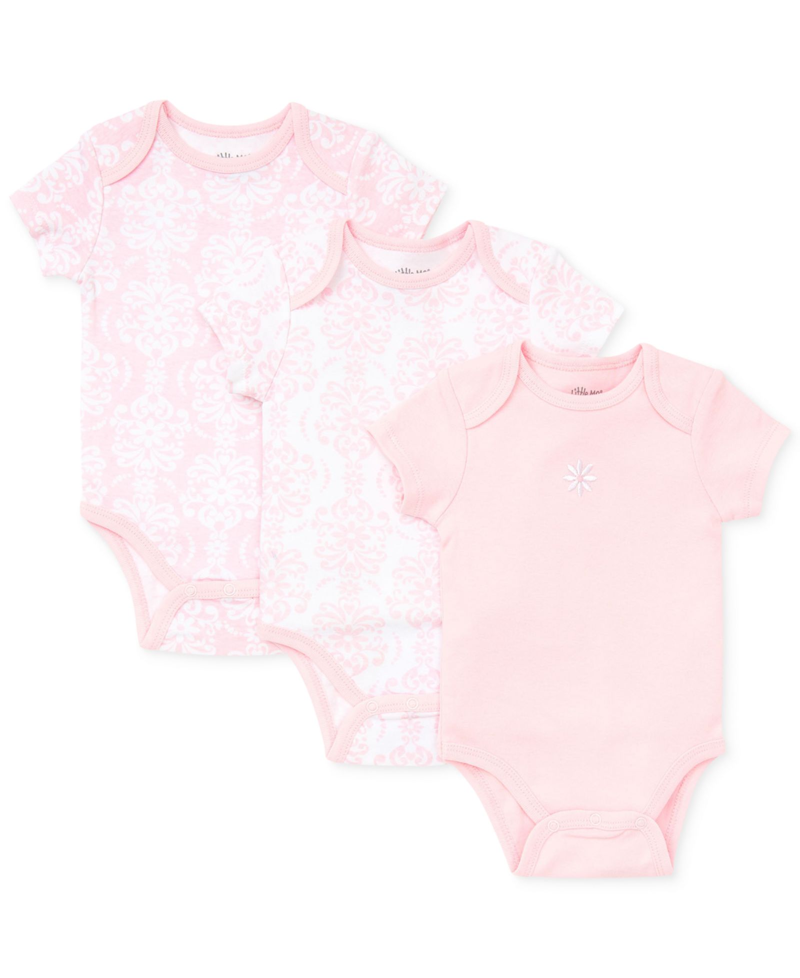 Little Me Детские боди с коротким рукавом Damask, комплект 3 шт.