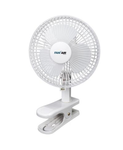 Белый вентилятор FanFair 6-inch с зажимом