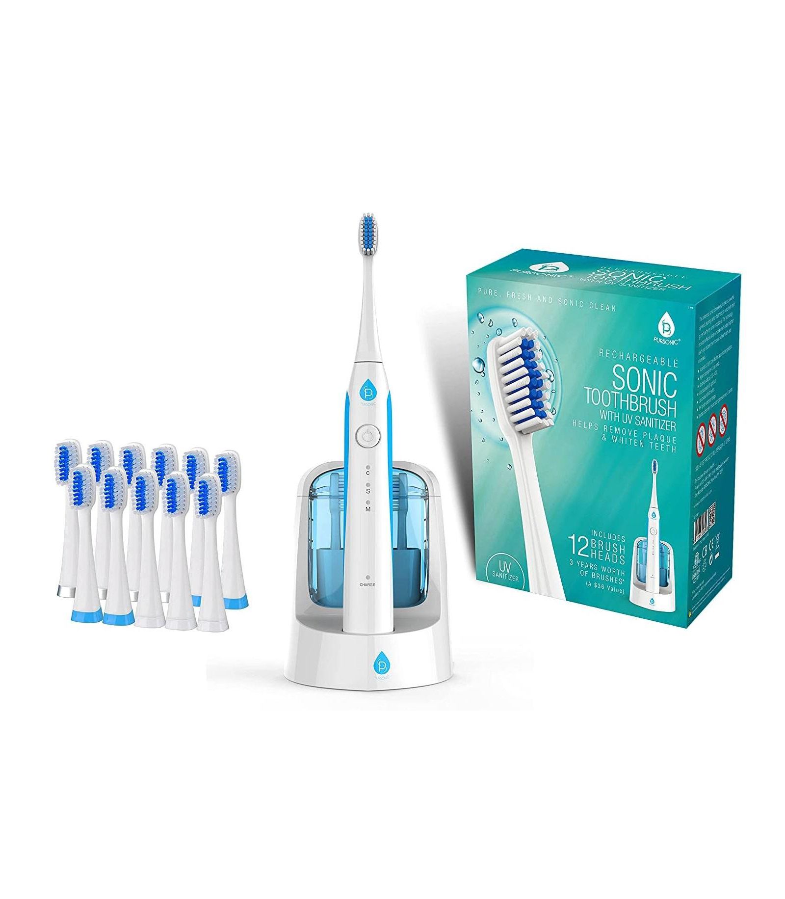 Электрическая умная зубная щетка Pursonic с функцией UV-стерилизации