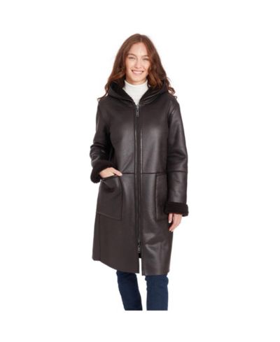 Женское двустороннее пальто Frye Mariah Reversible Faux Shearling