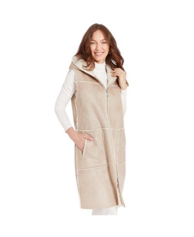 Frye Женский жилет Kourtney Faux Shearling с капюшоном