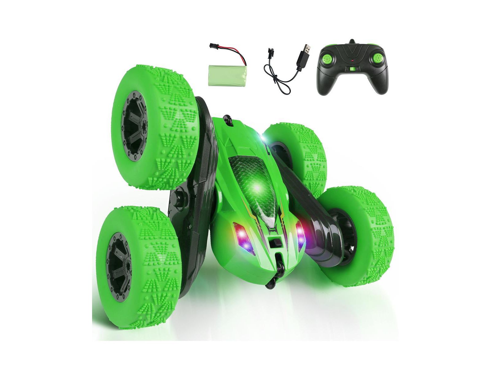 Cowin 360-Degree Rotating Double-Sided Rechargeable Remote Control Car