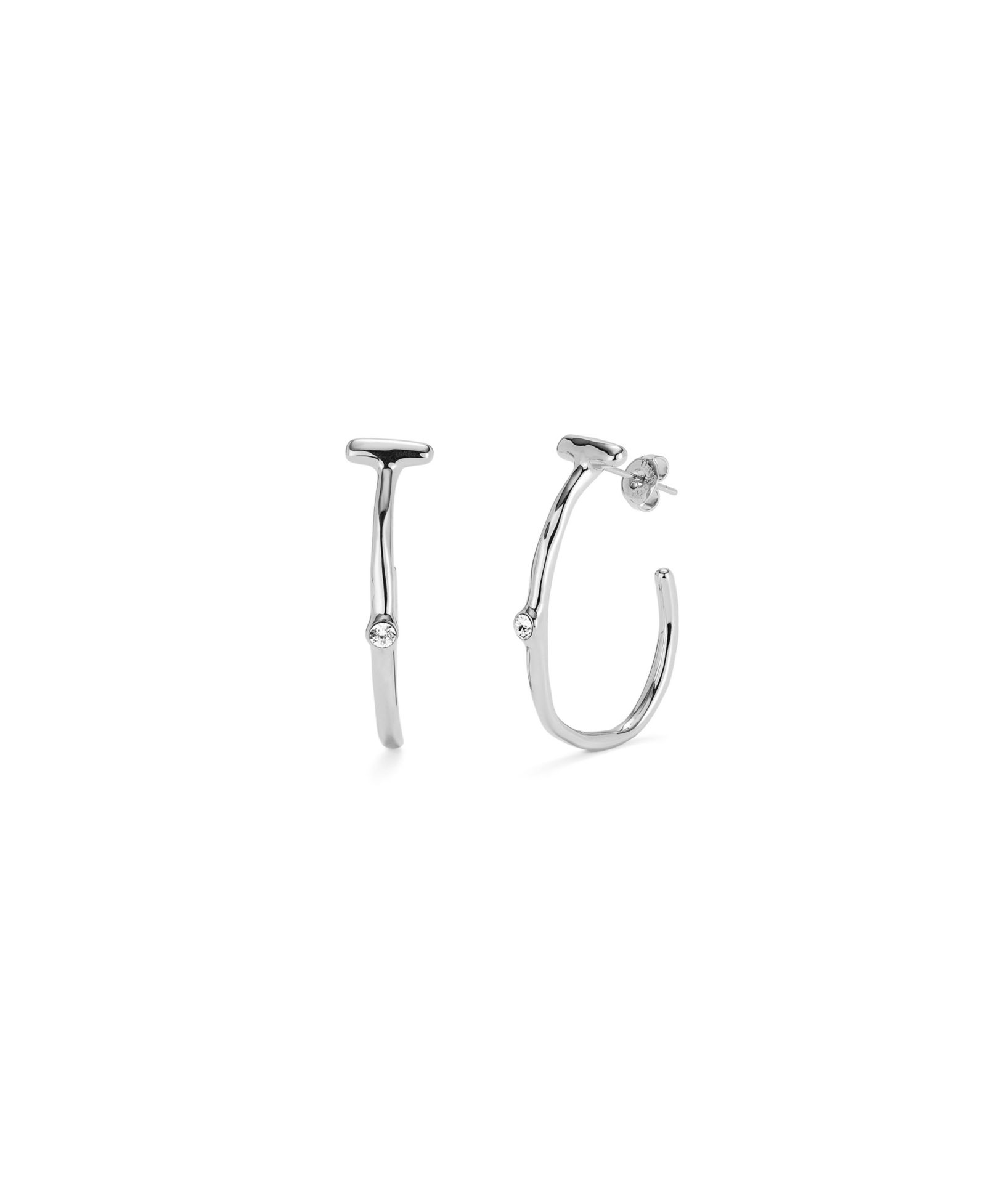 Серьги-кольца UNOde50 White Topaz