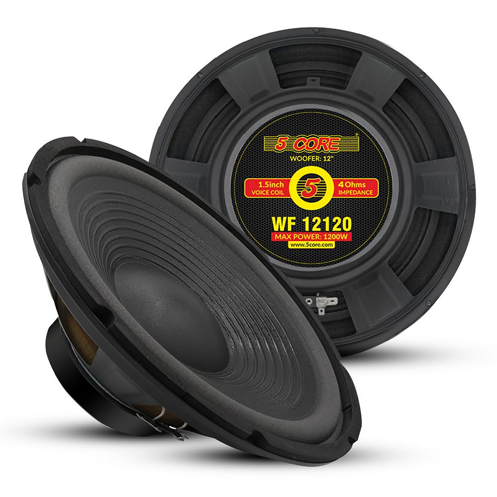 5 Core Subwoofer Speaker 12 Inch Car Subs 1200W Peak Pro Audio 4Ohm Replacement Subwoofers Para Carro - 1PC