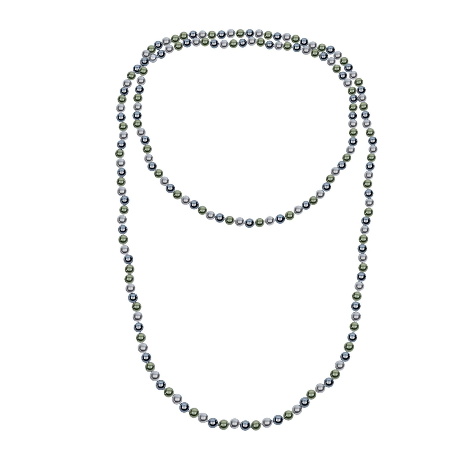 Многоцветное ожерелье из имитации жемчуга Bling Jewelry ручной вязки длиной 62 дюйма в стиле triple wrap