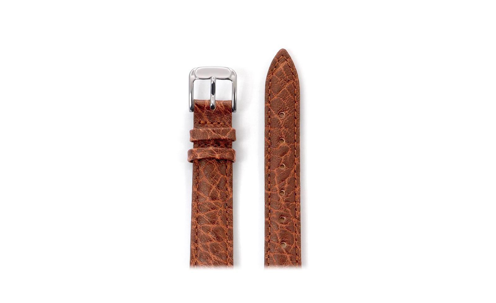 Speidel Ladies' Heavy Texture Buffalo Grain Leather Watchband 12mm Honey