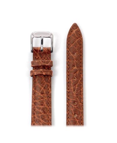 Speidel Ladies' Heavy Texture Buffalo Grain Leather Watchband 12mm Honey