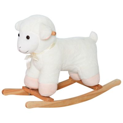 Streamdale Furniture Lamb Rocking Horse Plush, Supports Up to 66 lbs, Ages 18 Months+