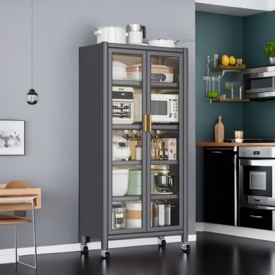 Streamdale Furniture Кухонные полки Open-Door | Многоуровневый шкаф для микроволновки