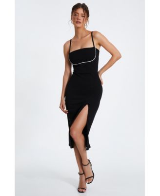 Женское платье QUIZ Scuba Crepe Diamante Midi