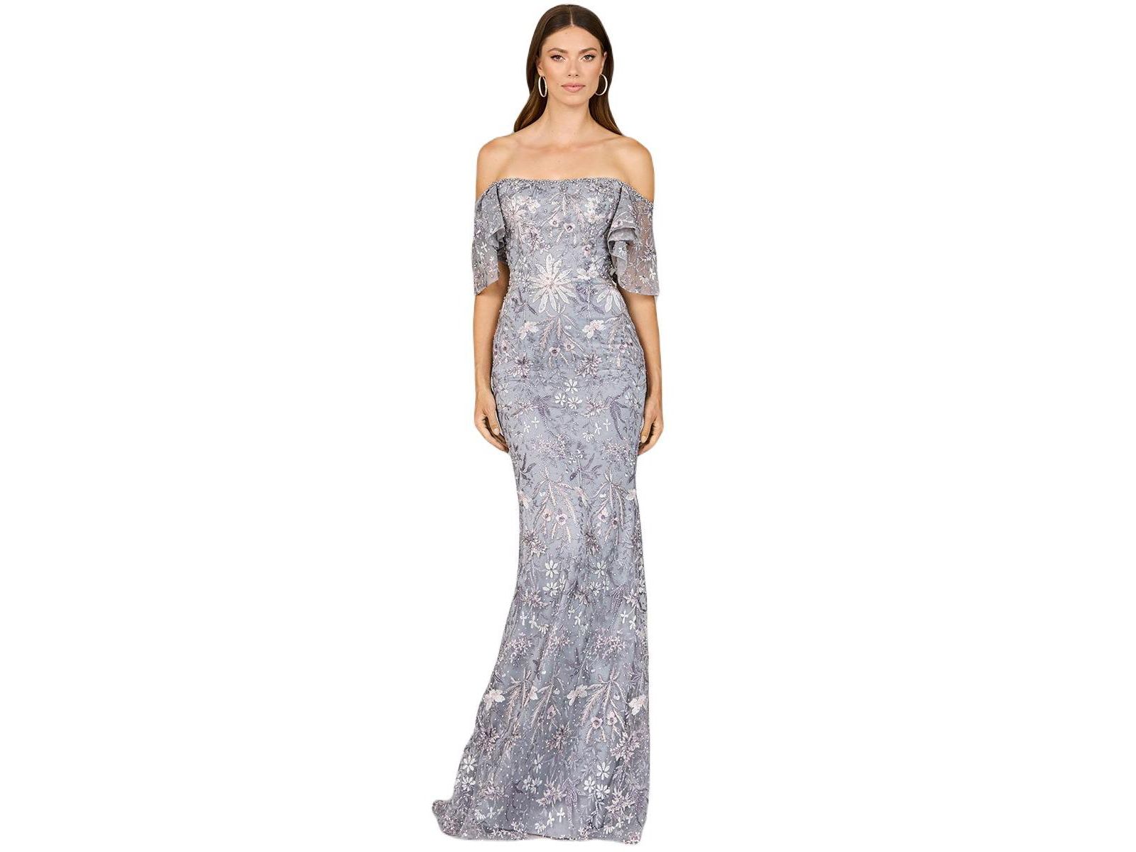 Lara Women's Elegant Off Shoulder Embellished Gown