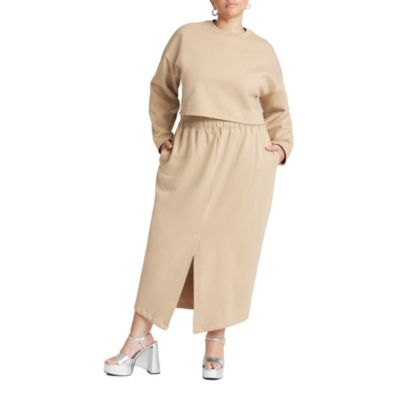 Женский укороченный свитшот ELOQUII Oversized Cropped