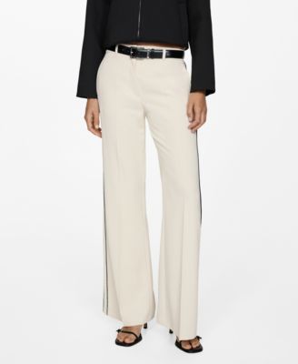Mango Women's Wideleg Striped Pants