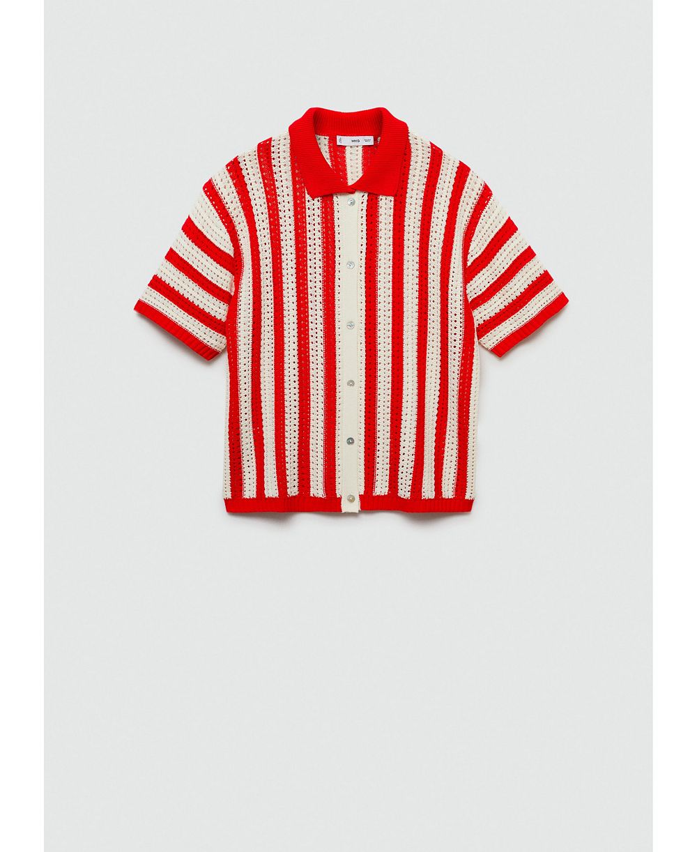 Женский джемпер Mango Striped Openwork