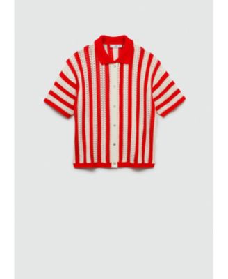 Женский джемпер Mango Striped Openwork
