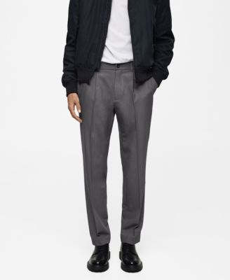 Mango Men's Pleated Flowy Pants