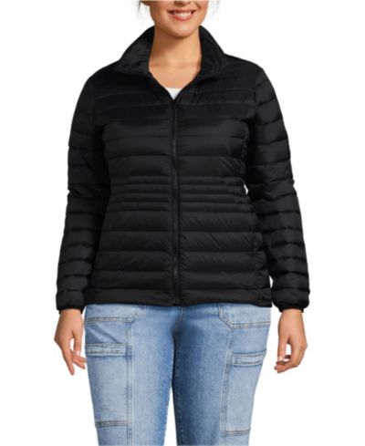 Lands' End Plus Size куртка Wanderweight Packable Down