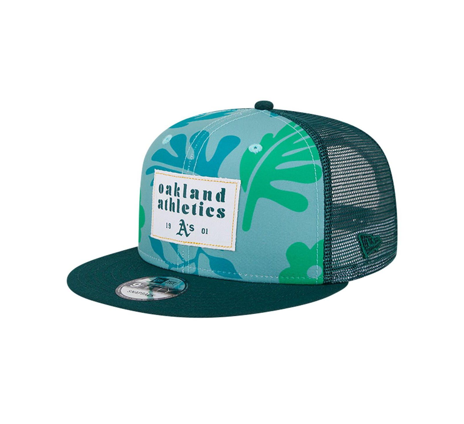 New Era Men's Green Oakland Athletics Bikini Bottom Trucker 9FIFTY Snapback Hat