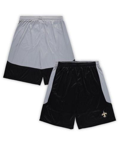 Мужские шорты Fanatics Black New Orleans Saints Big & Tall с логотипом команды
