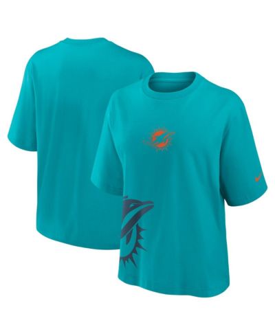 Nike Женская футболка Boxy Aqua Miami Dolphins