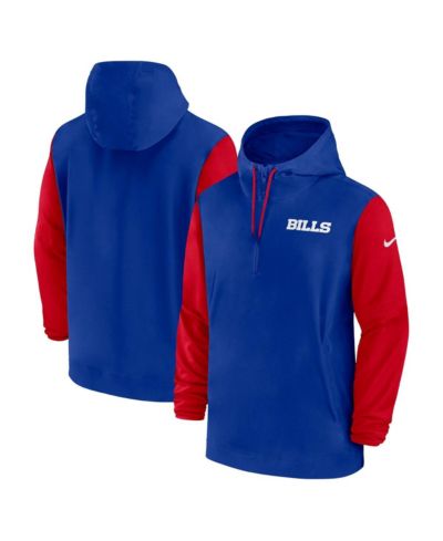 Nike Худи Nike Men's Royal/Red Buffalo Bills 2024/25 Sideline Pre-Game Player 1/2-Zip