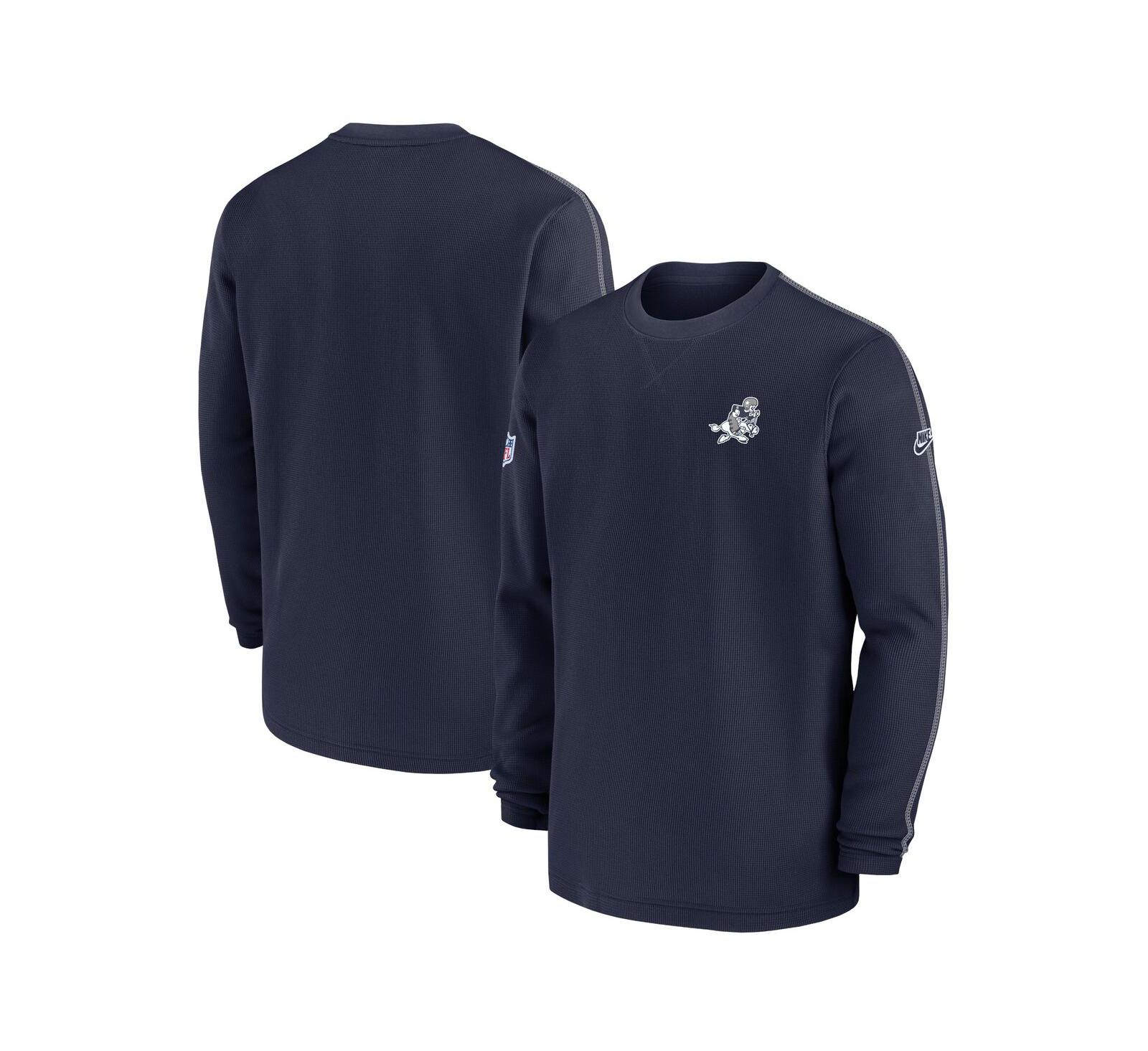 Nike Men's Navy Dallas Cowboys 2024 Sideline Coach Vintage Pullover Sweatshirt