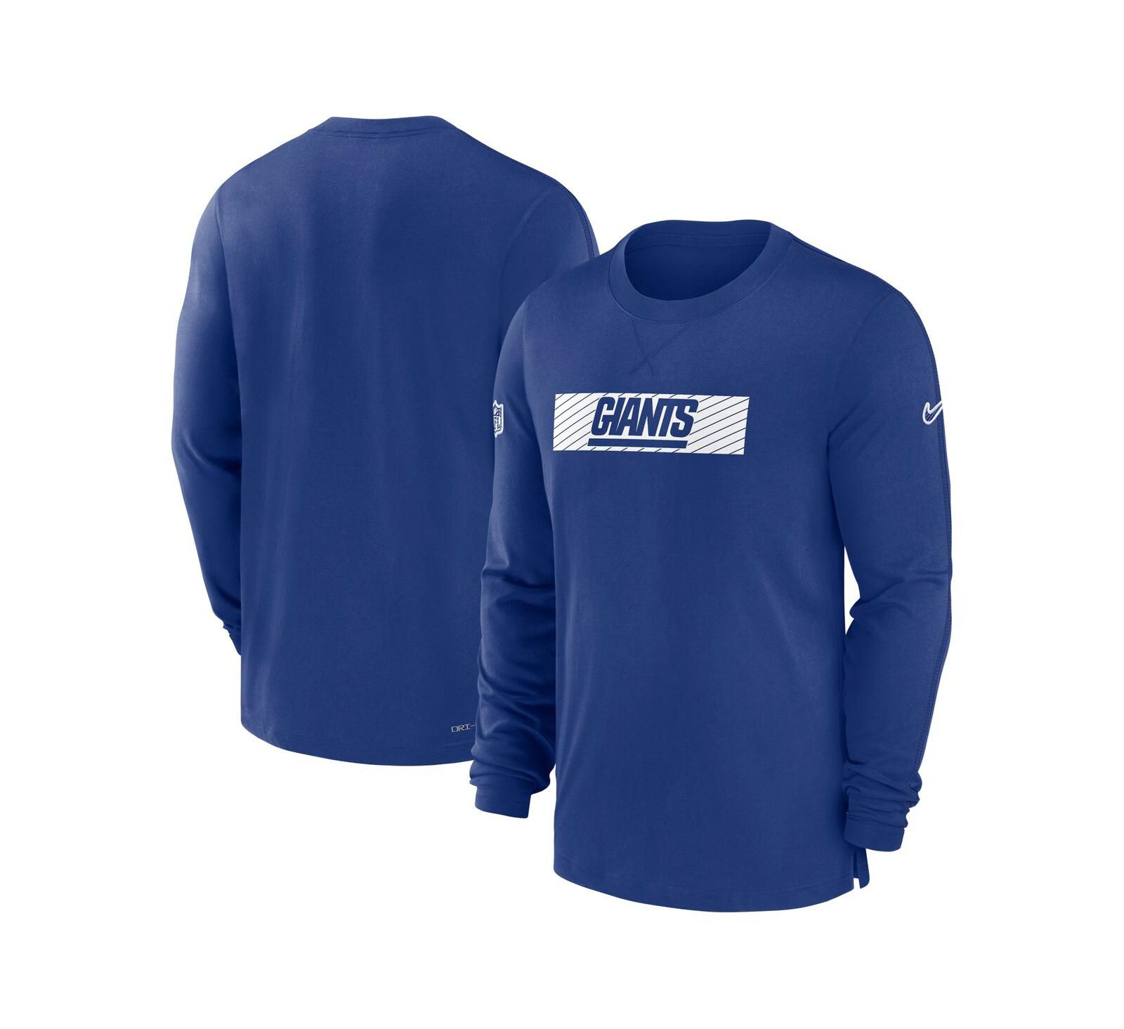 Nike Men's Royal New York Giants Sideline Player Performance Long Sleeve T-Shirt