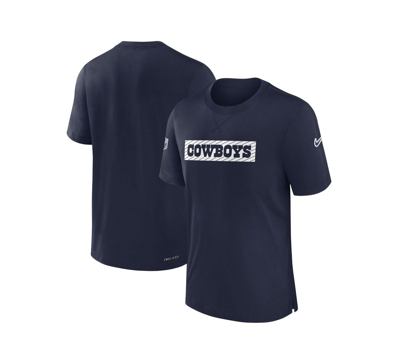 Nike Men's Navy Dallas Cowboys 2024/25 Sideline Player Tri-Blend Performance T-Shirt