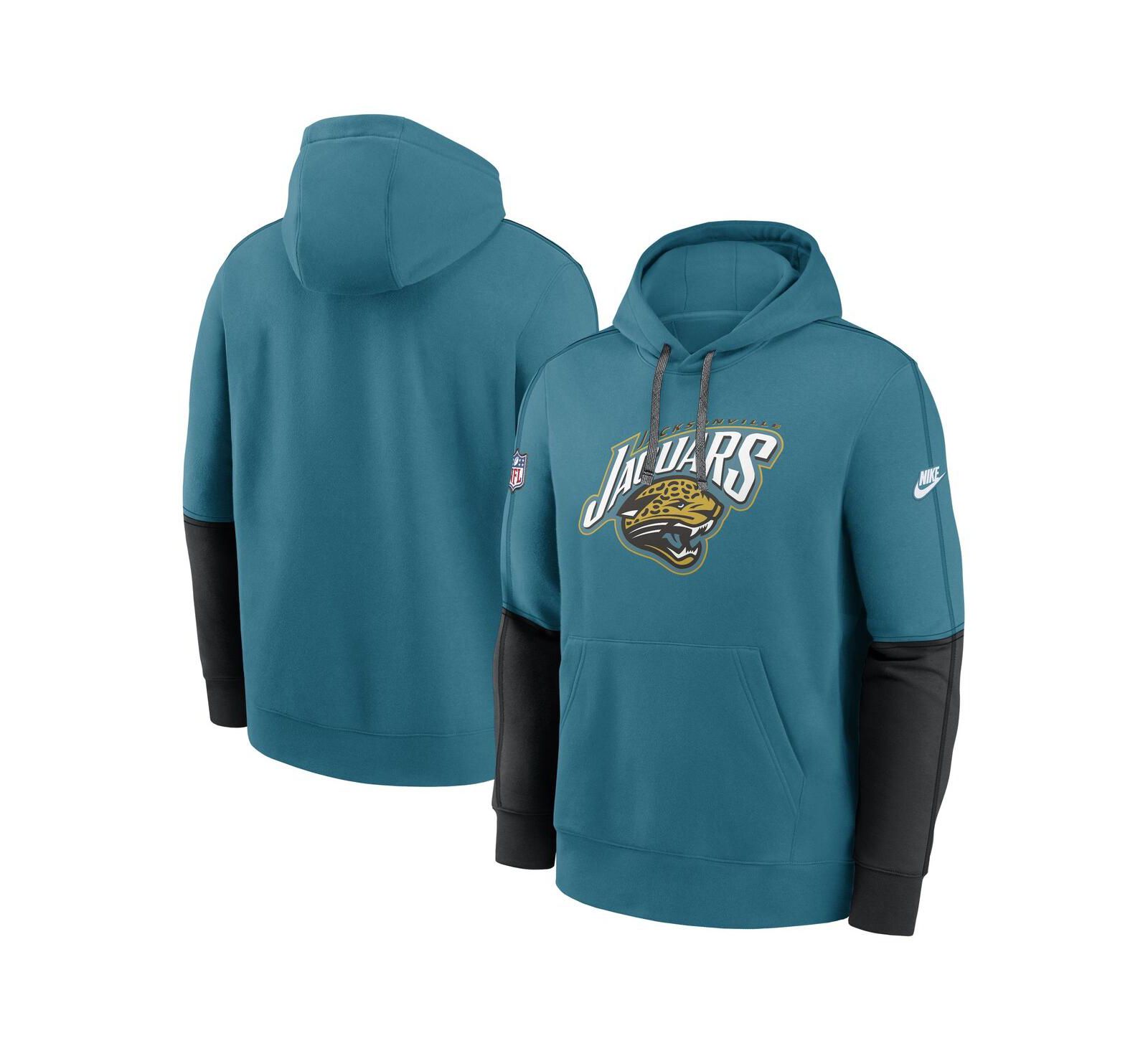 Nike Men's Teal Jacksonville Jaguars Throwback Alternate Logo Team Issue Club Pullover Hoodie