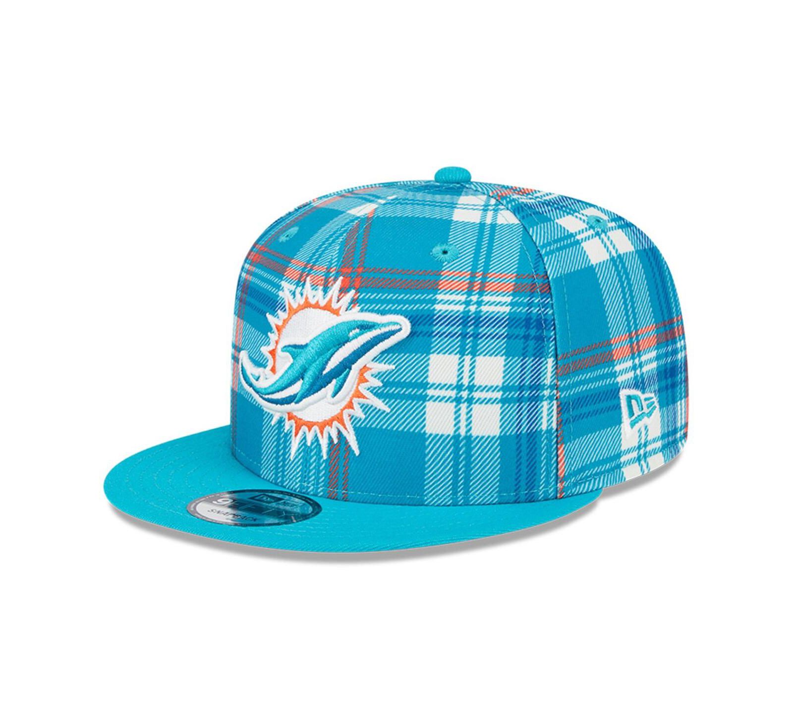 New Era Men's Aqua Miami Dolphins 2024 Sideline Statement 9FIFTY Snapback Hat