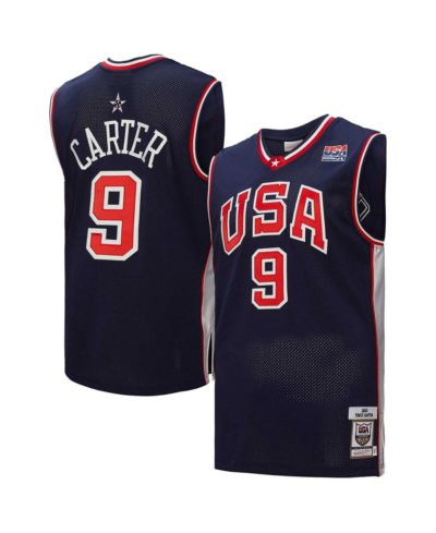 Мужская аутентичная джерси Mitchell & Ness Vince Carter Navy USA Basketball 2000