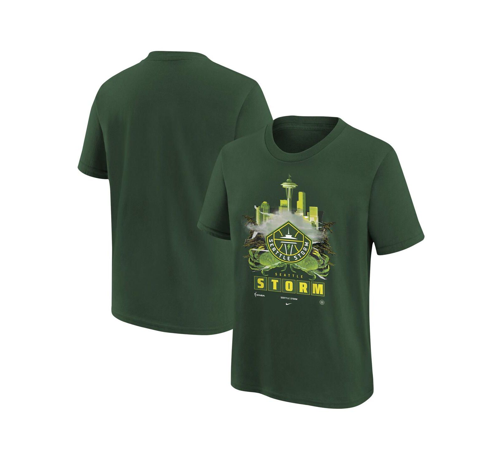 Футболка Nike Seattle Storm Original Content Max90 для мальчиков и девочек зеленого цвета