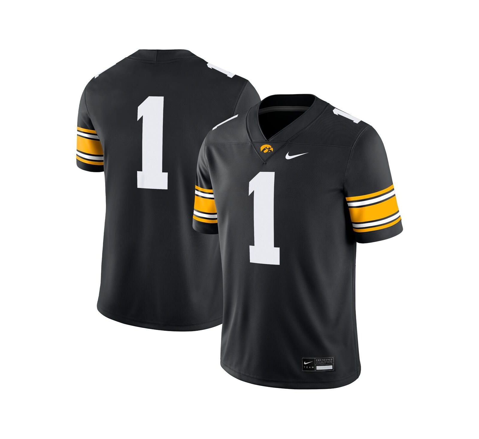 Мужская джерси Nike Black Iowa Hawkeyes Game