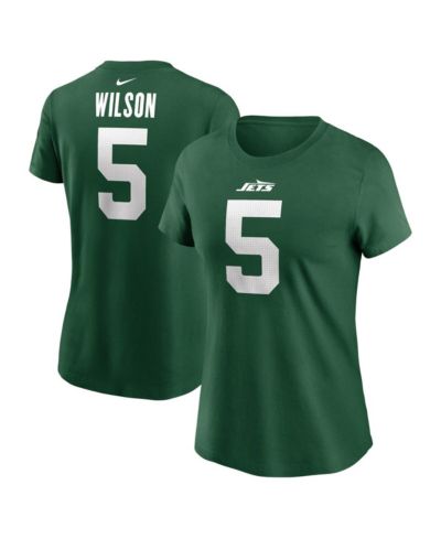 Женская футболка Nike Green Garrett Wilson Legacy Green New York Jets Name & Number