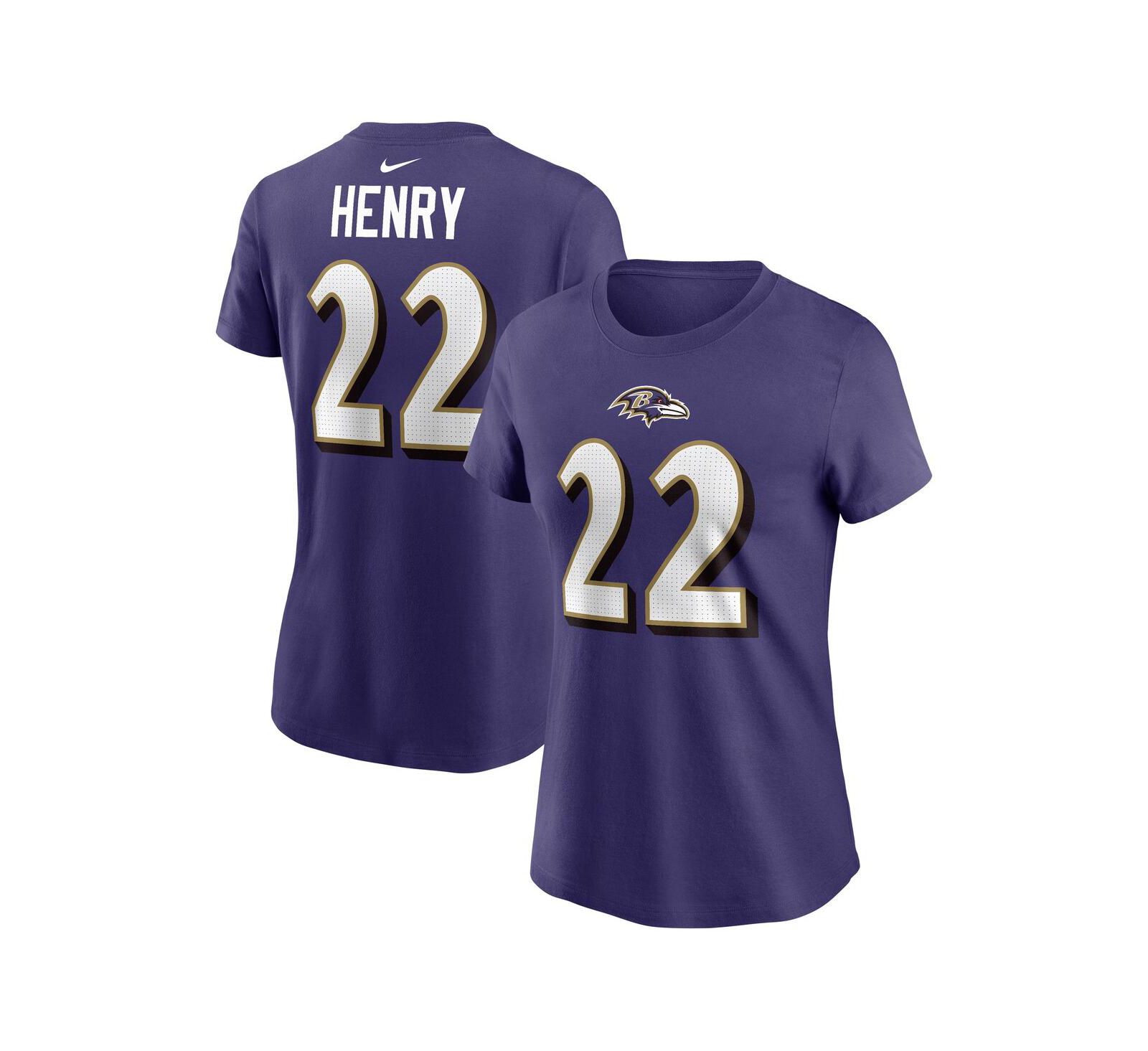 Nike Women's Derrick Henry Purple Baltimore Ravens Player Name & Number T-Shirt
