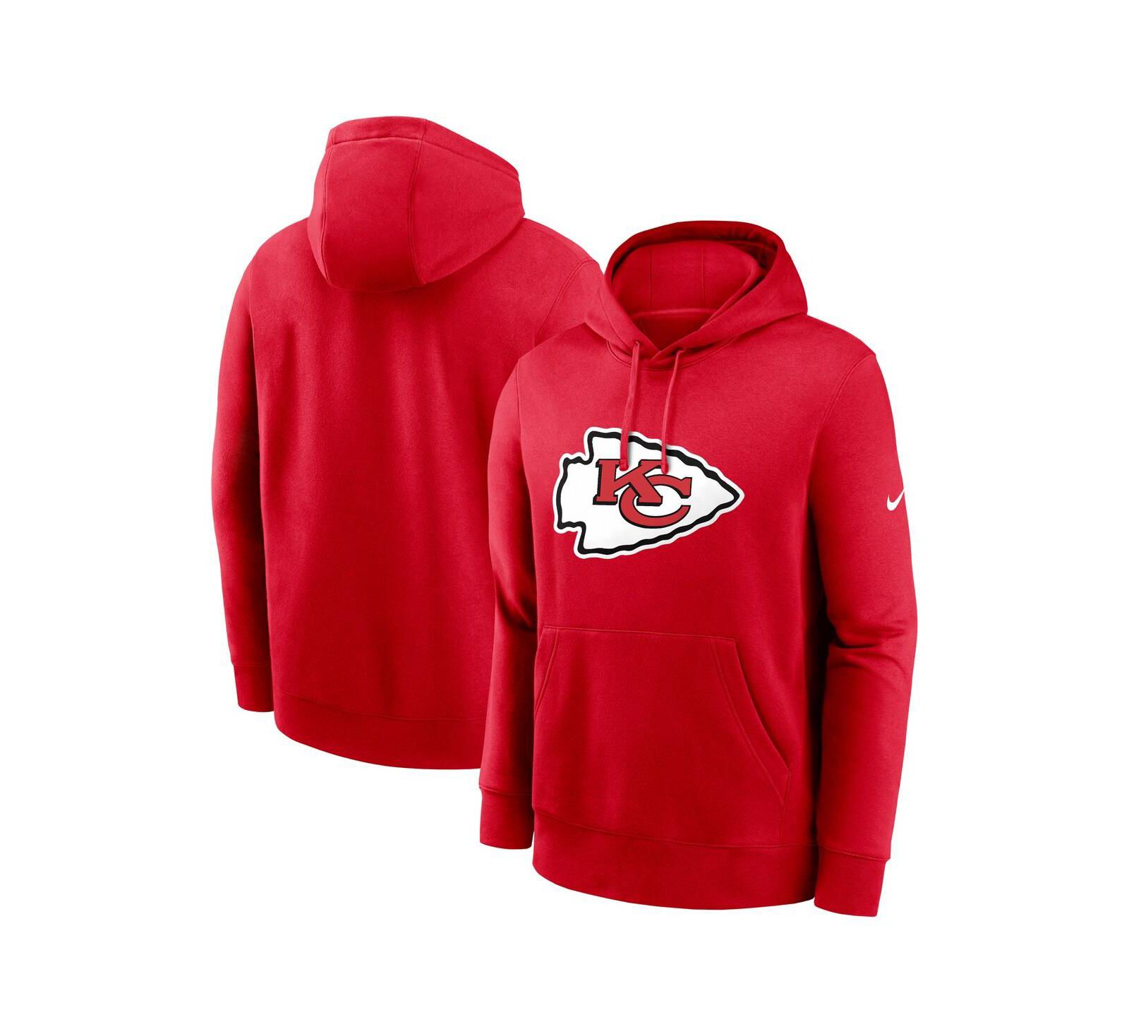 Худи Nike Men's Red Kansas City Chiefs Club Logo Pullover