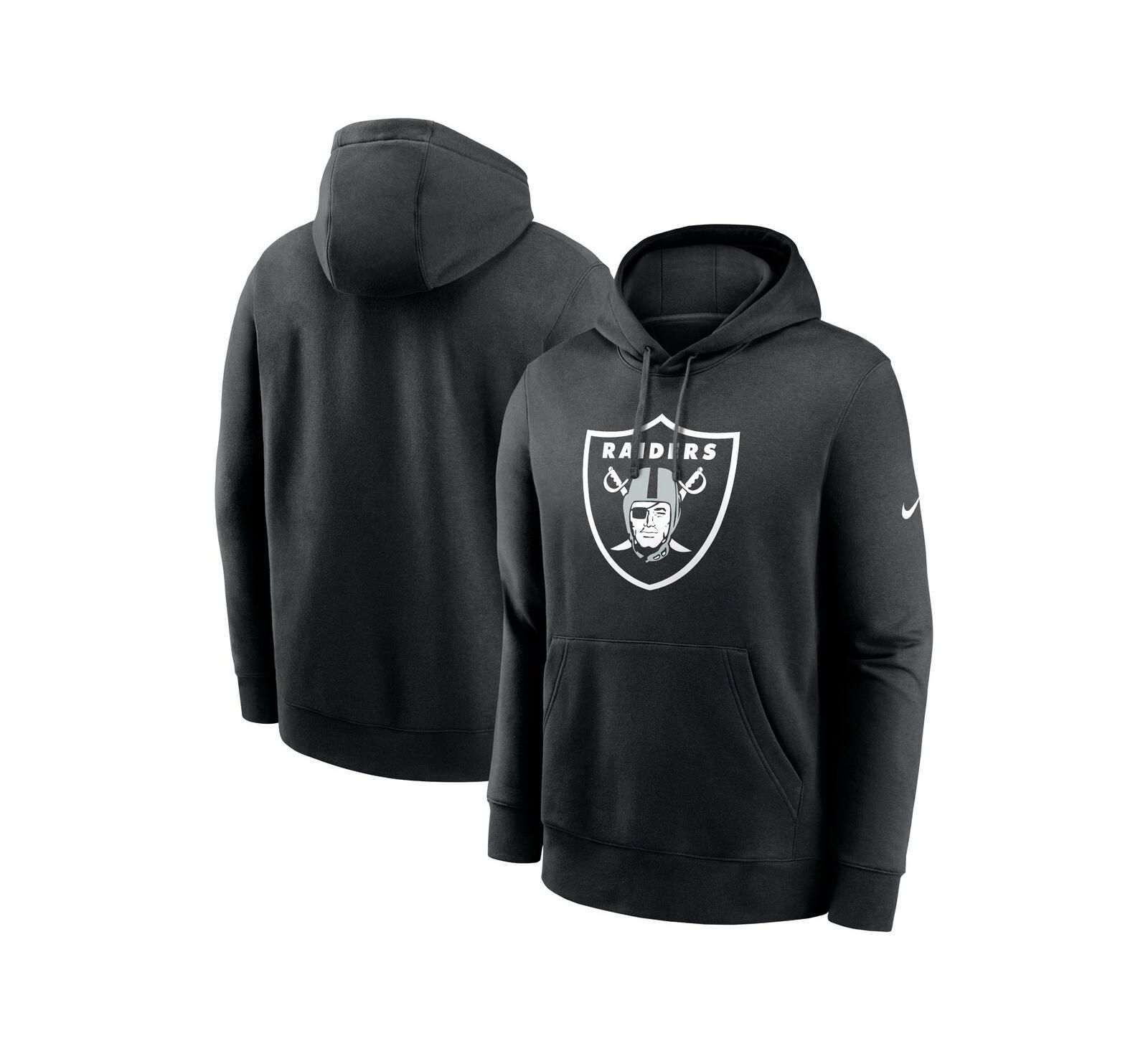 Nike Men's Black Las Vegas Raiders Club Logo Pullover Hoodie