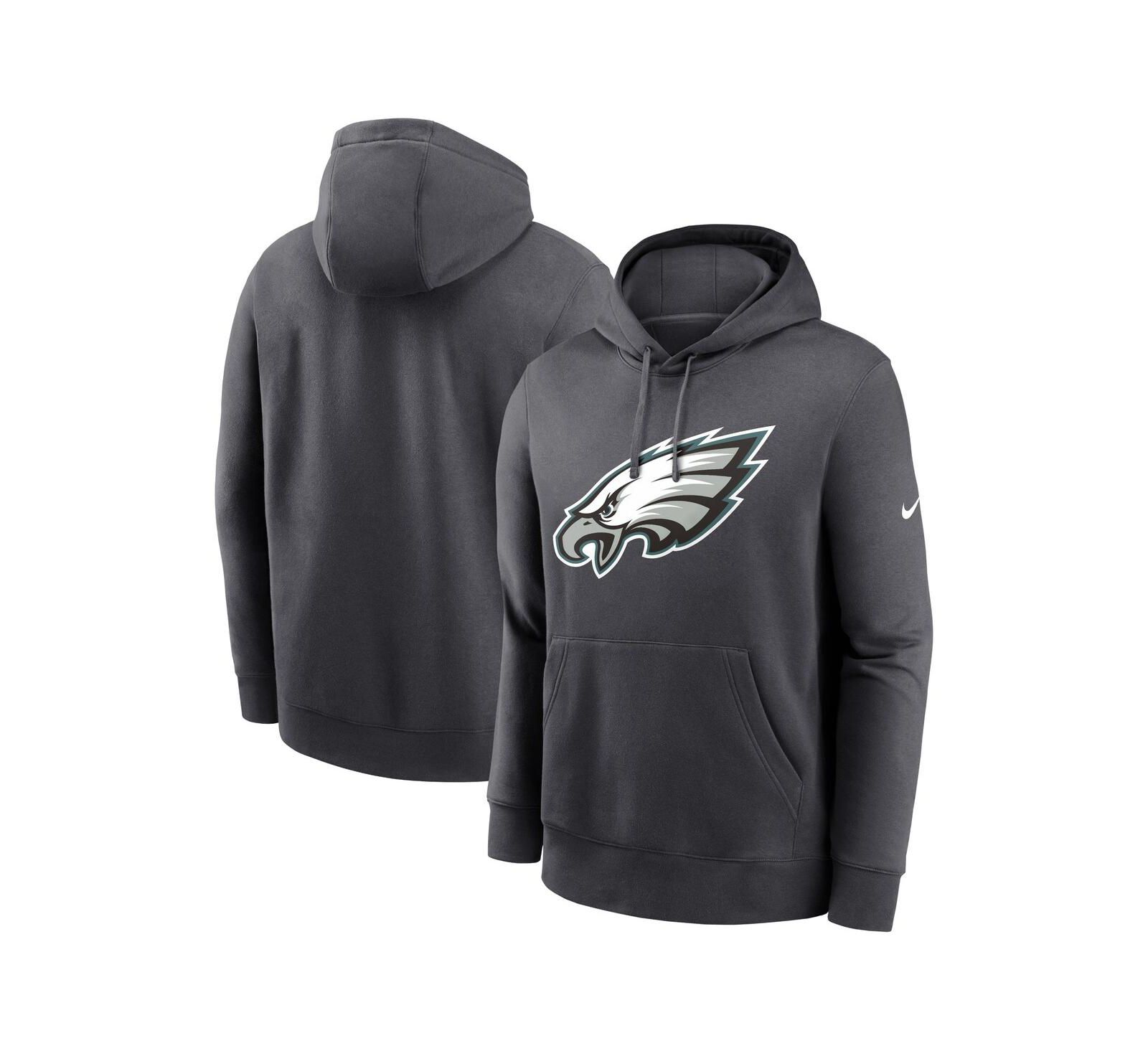 Nike Men's Anthracite Philadelphia Eagles Club Logo Pullover Hoodie