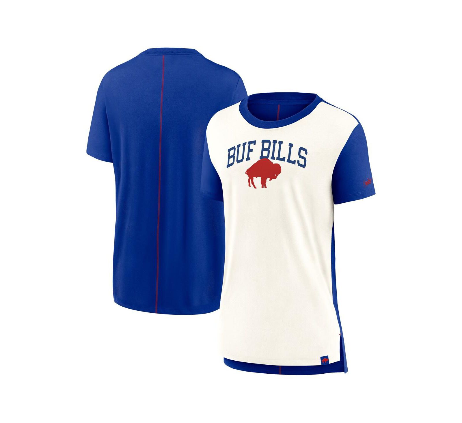 Nike Женская футболка Buffalo Bills Wordmark Tri-Blend Cream/Royal