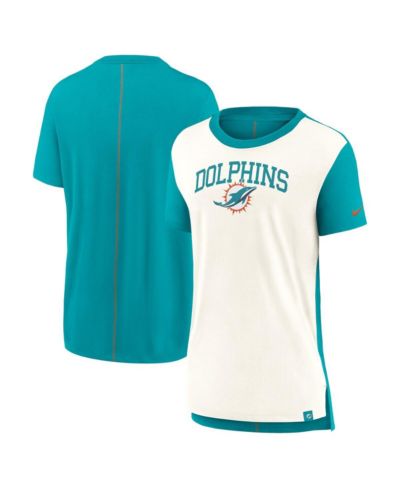Женская футболка Nike Miami Dolphins Tri-Blend Cream/Aqua
