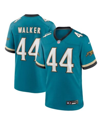 Мужская игровая джерси Nike Travon Walker Teal Jacksonville Jaguars Prowler Throwback