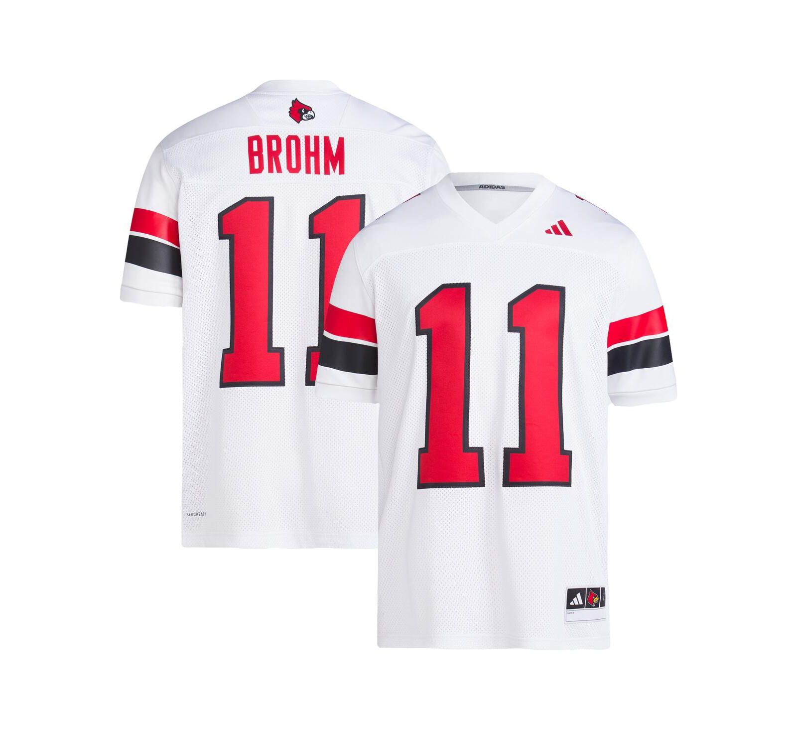 Мужская джерси adidas Jeff Brohm White Louisville Cardinals Football Icon Premier