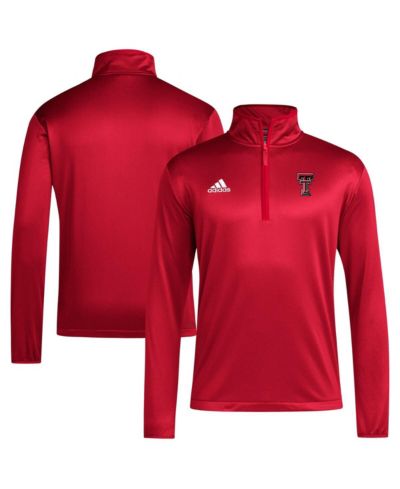 adidas Мужская куртка на молнии AEROREADY Texas Tech Red Raiders 2024 Coaches Sidelines, красная