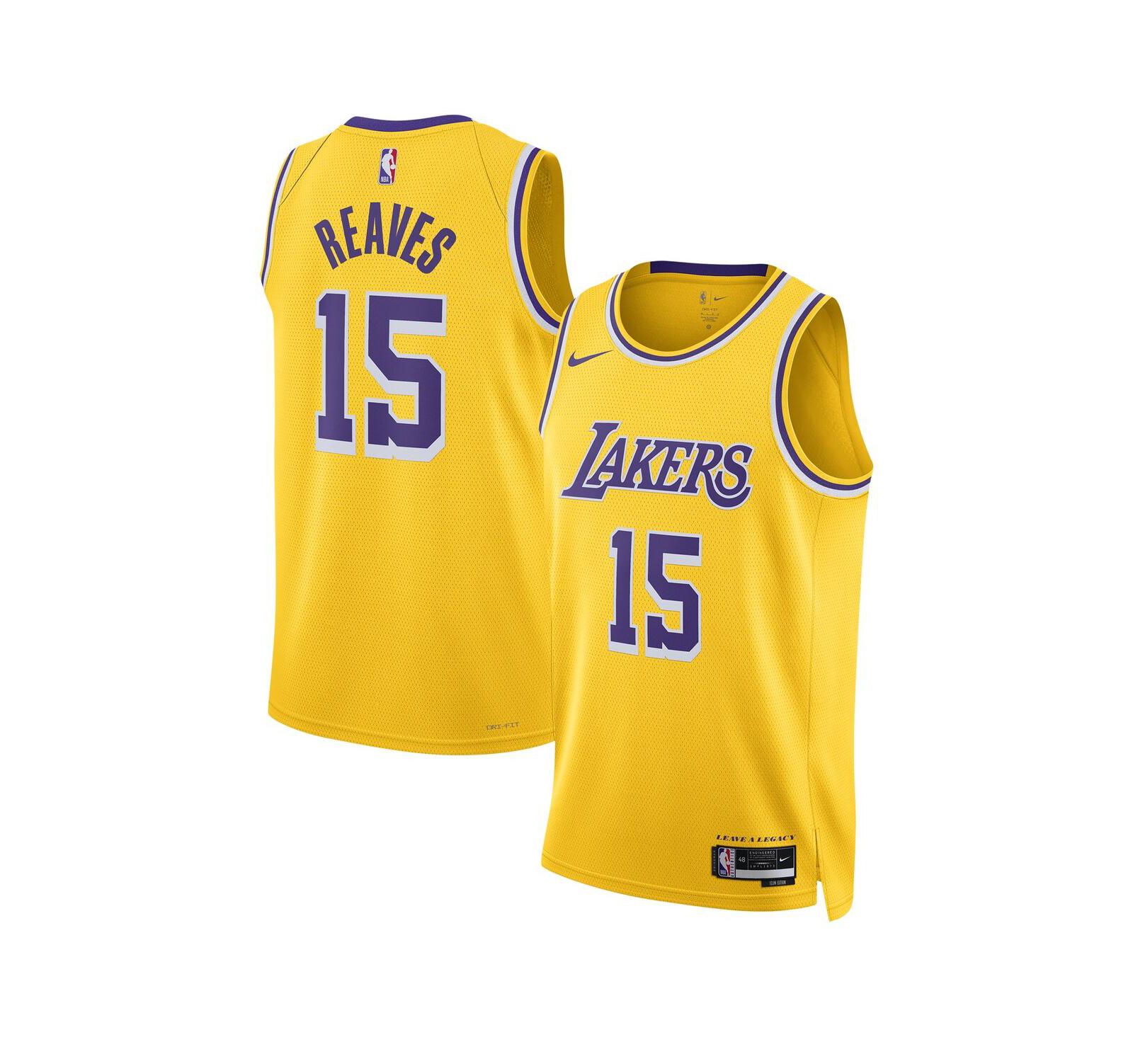 Джерси Nike Men’s and Women’s Austin Reaves Gold Los Angeles Lakers Swingman - Icon Edition