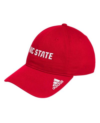 Мужская кепка Adidas NC State Wolfpack Locker Room Wordmark Slouch регулируемая красная