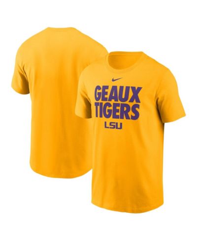 Мужская футболка Nike с принтом LSU Tigers, золотая