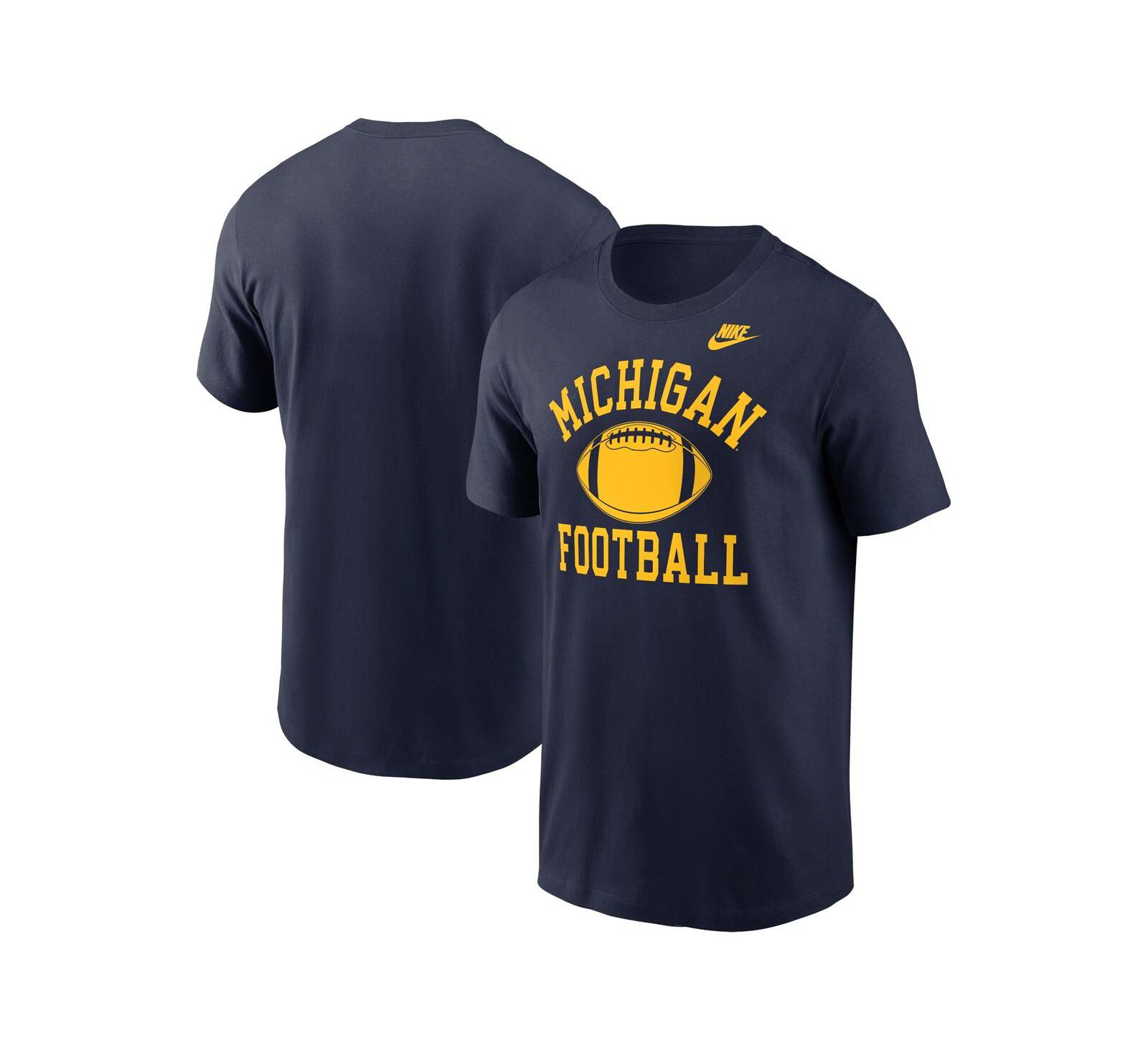 Мужская футболка Nike Michigan Wolverines Legacy Football Icon Navy