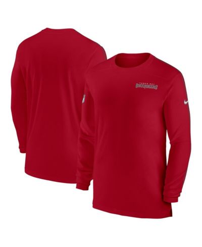 Nike Мужская футболка с длинным рукавом UV Performance, красная, Tampa Bay Buccaneers Sideline Coach