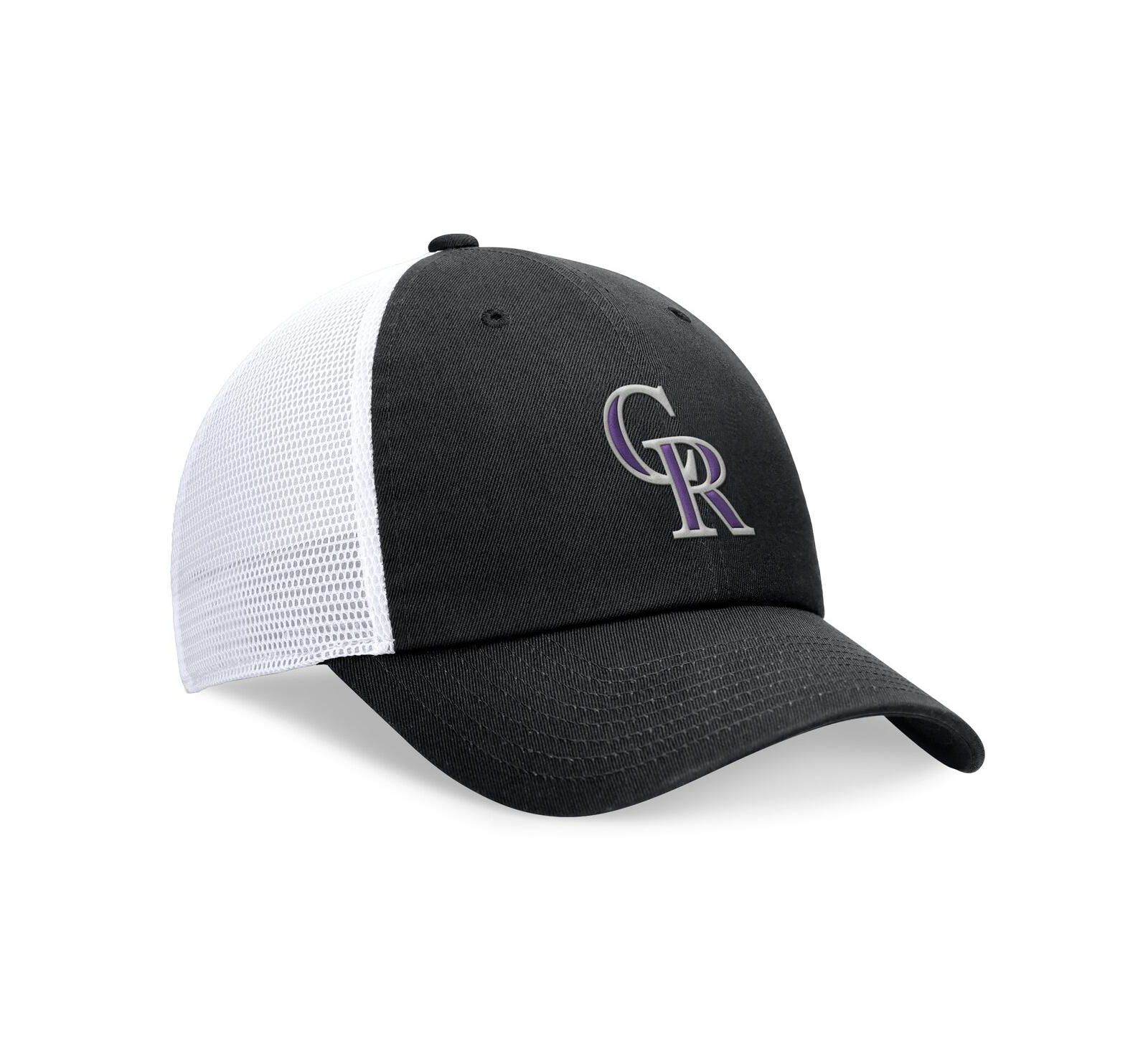 Nike Мужской Black Colorado Rockies Club Trucker Adjustable Hat